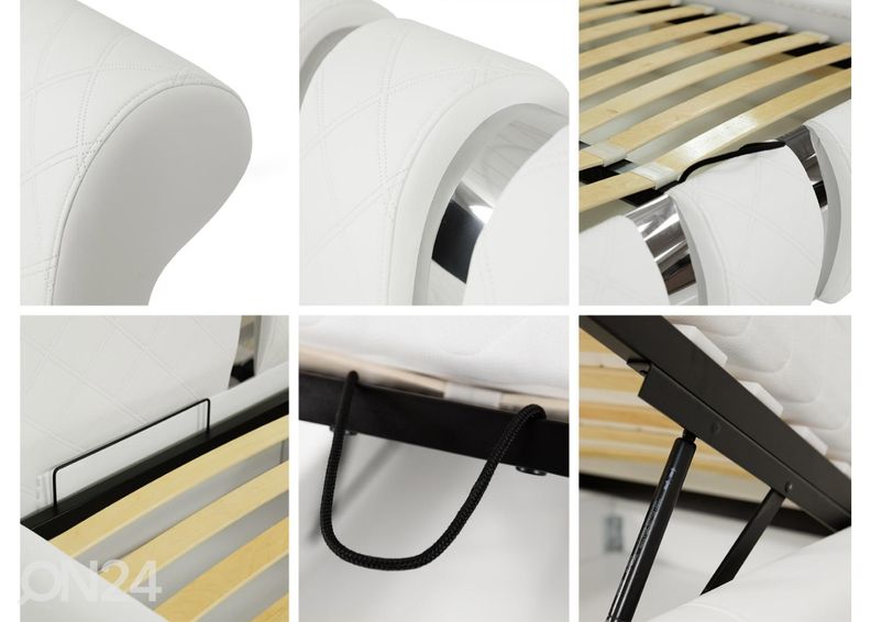 Voodi ülestõstetava voodipõhjaga 140x200 cm suurendatud