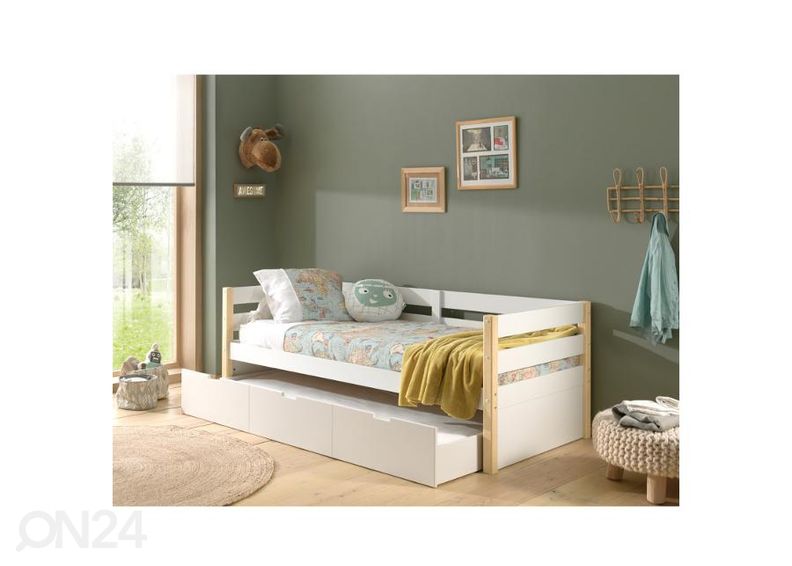 Voodialune sahtel Margrit, valge suurendatud