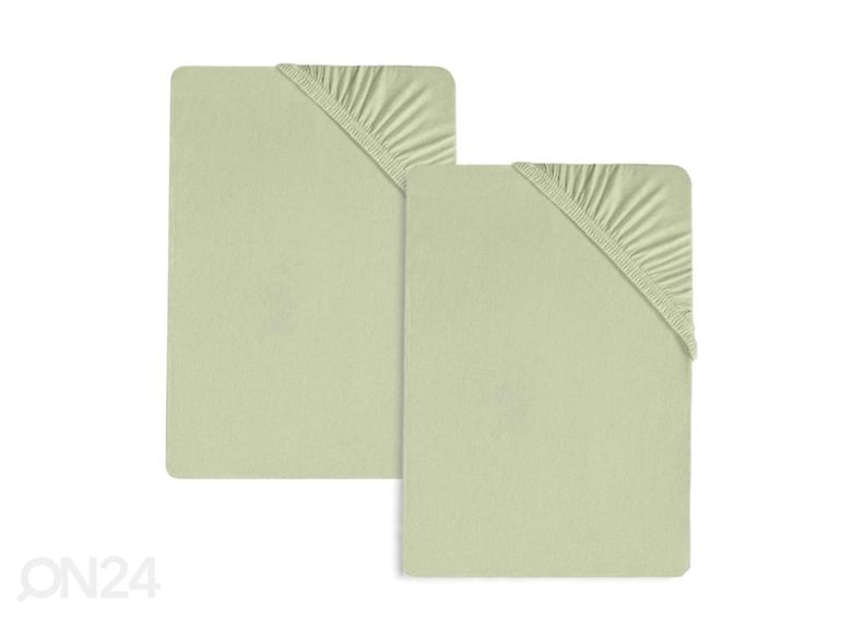 Voodilina kummiga Bradley, 90x200x25 cm, tekstiilist kotis, 2 tükki suurendatud