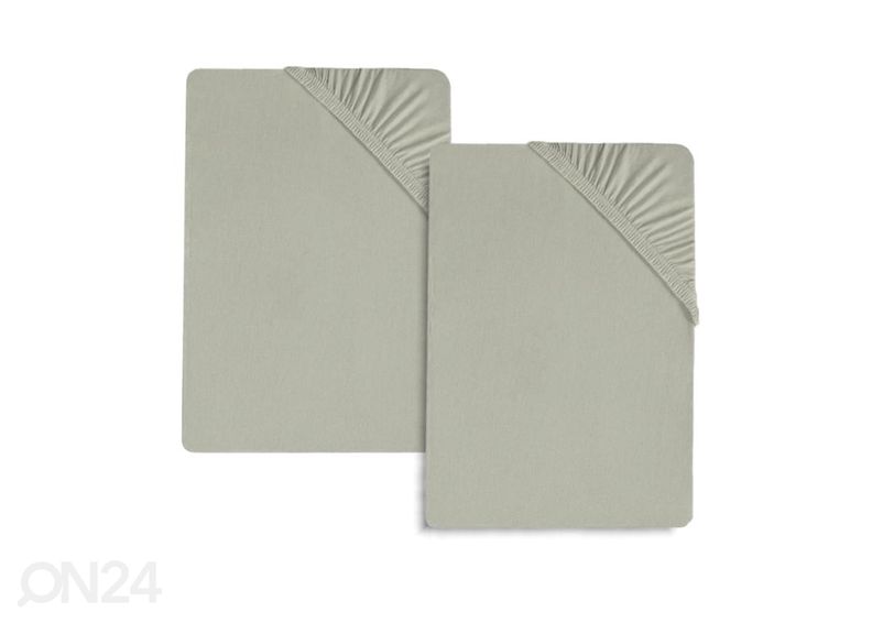 Voodilina kummiga Bradley, 90x200x25 cm, tekstiilist kotis, 2 tükki suurendatud