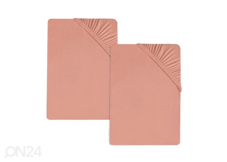 Voodilina kummiga Bradley, 90x200x25 cm, tekstiilist kotis, 2 tükki suurendatud