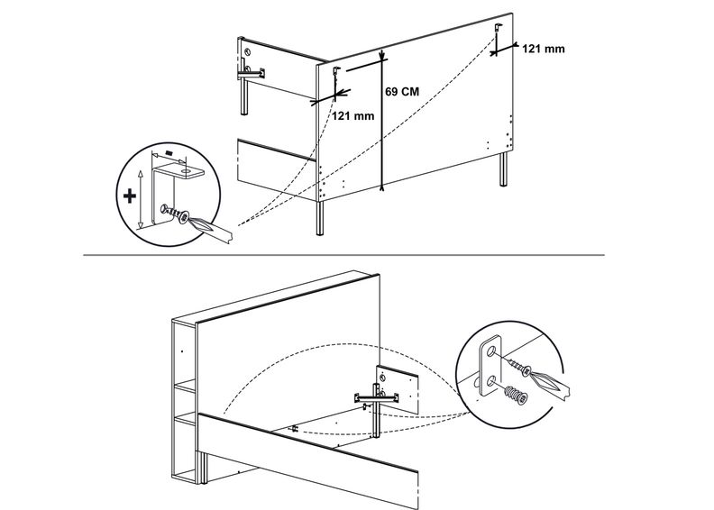 Voodipeatsi riiul Castel suurendatud