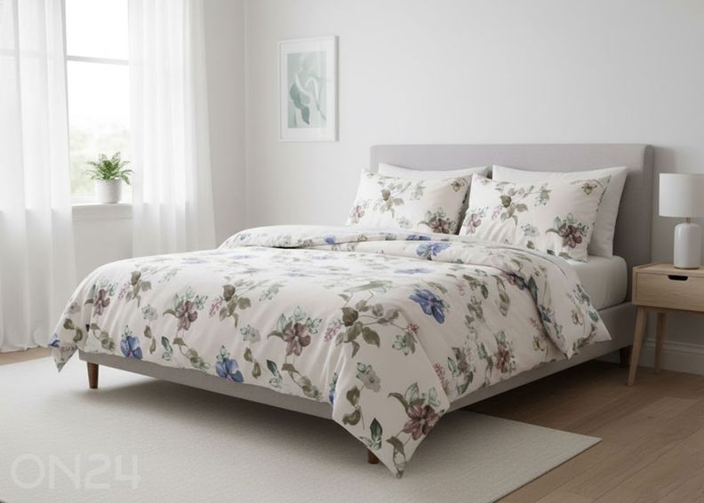 Voodipesu komplekt Floral Vintage, tekikott 200x205 cm + 2 tk padjapüür 50x60 cm suurendatud