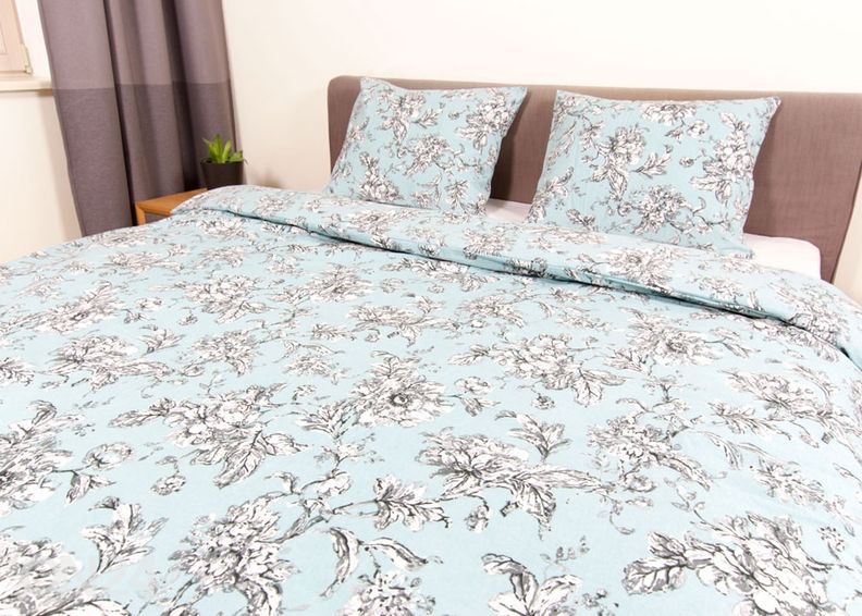 Voodipesukomplekt Flanell Eslita Mint 200x210 cm suurendatud