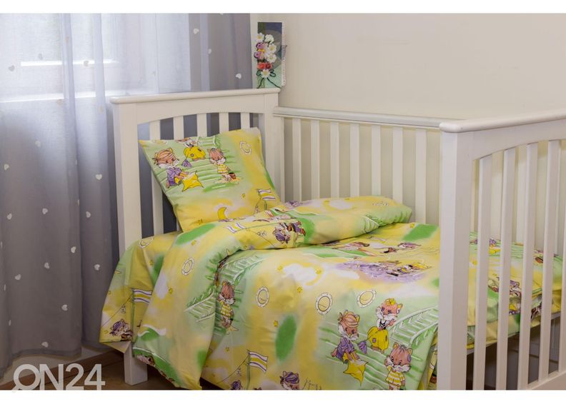 Voodipesukomplekt lastele Röövlikiisud 110x145 cm suurendatud