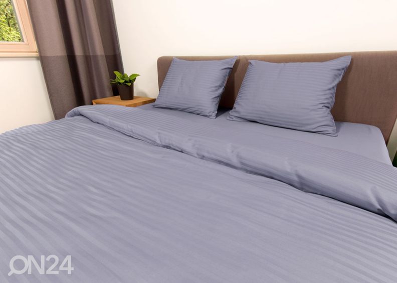 Voodipesukomplekt Line Grey 150x210 cm suurendatud