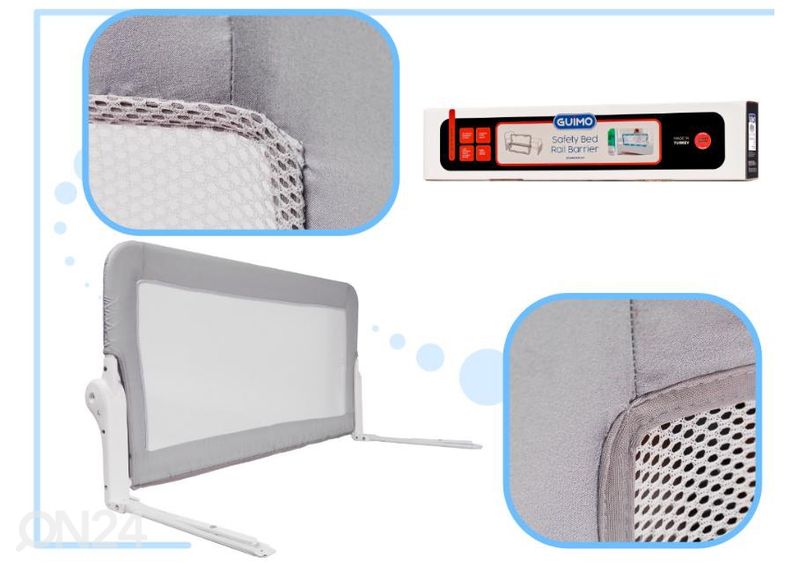 Voodipiire hall 120 cm suurendatud