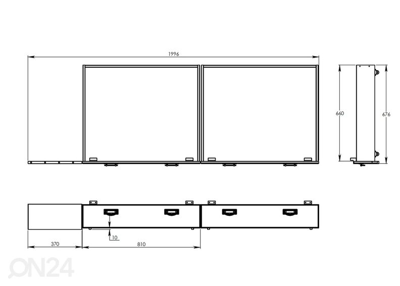 Voodisahtlite komplekt Dorthe suurendatud