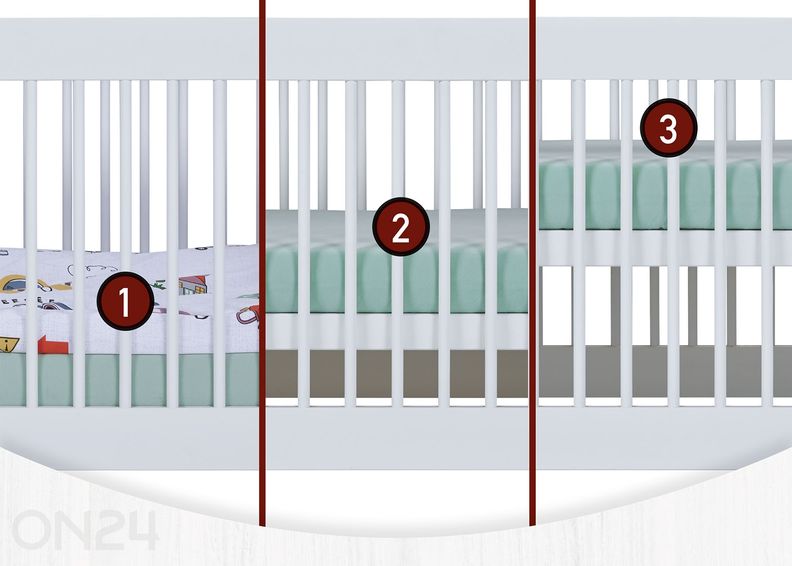 Võre-, väikelapse voodi Chilly Home 75x143 cm suurendatud