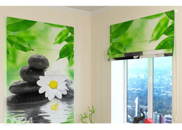 Pimendav Rooma kardin Chrysanthemum and stones 100x120 cm