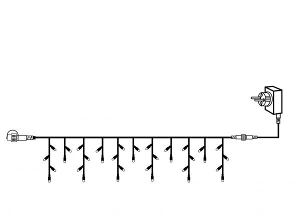 Jätkatav valgusketi start Icicles 3x0,4 m