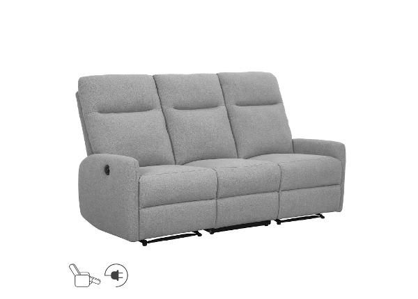 3-kohaline diivan Katy elektriline recliner