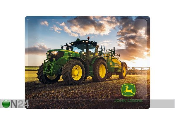 Retro metallposter John Deere Photo Model 6150 R 30x40cm