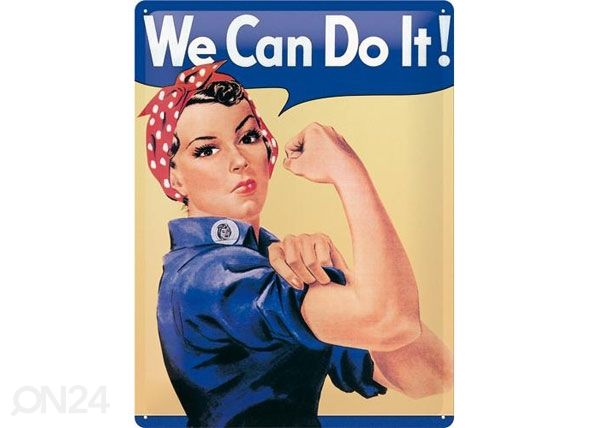 Retro metallposter We can do it! 15x20cm