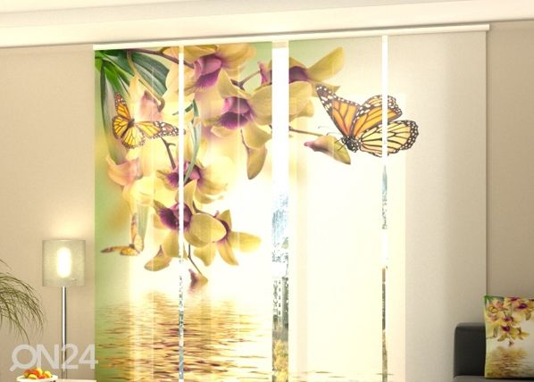 Läbipaistev paneelkardin Tropical Flovers 240x240 cm