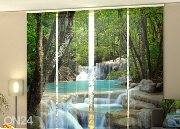 Poolpimendav paneelkardin Thai Waterfall in Spring 240x240 cm