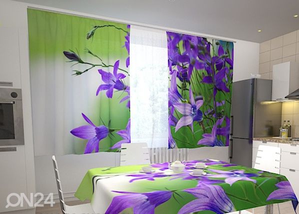 Poolpimendav kardin Blue bellflowers 200x120 cm