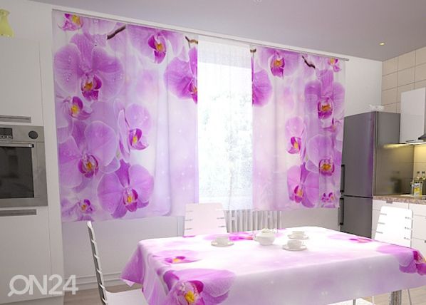 Läbipaistev kardin Kitchen in orchids 200x120 cm