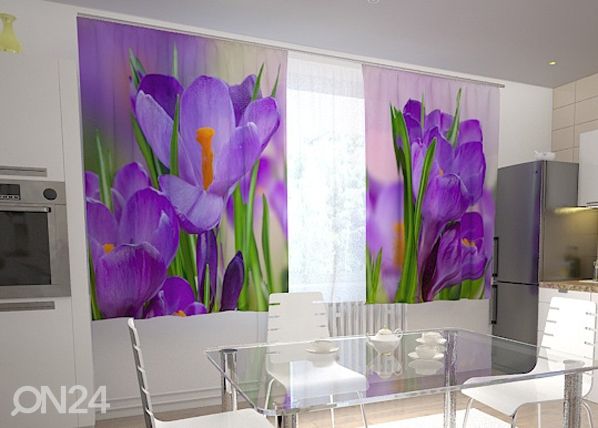 Poolpimendav kardin First crocuses 200x120 cm