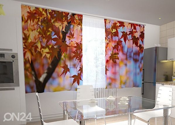 Poolpimendav kardin Maple leaves in the kitchen 200x120 cm