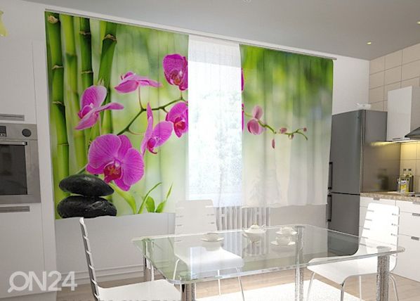 Poolpimendav kardin Crimson orchids in the kitchen 200x120 cm