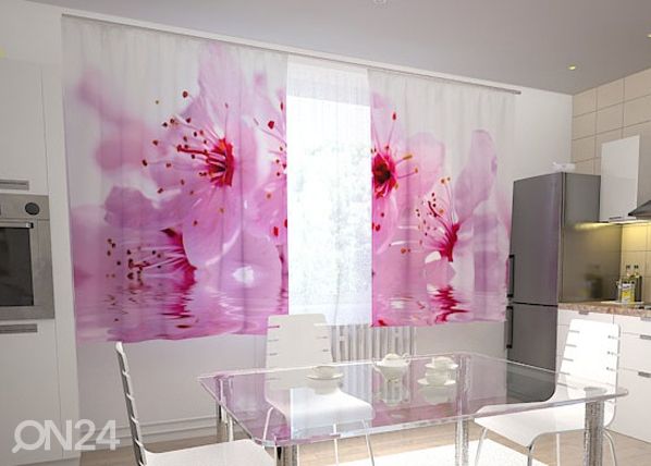 Läbipaistev kardin Flowers cherry 200x120 cm