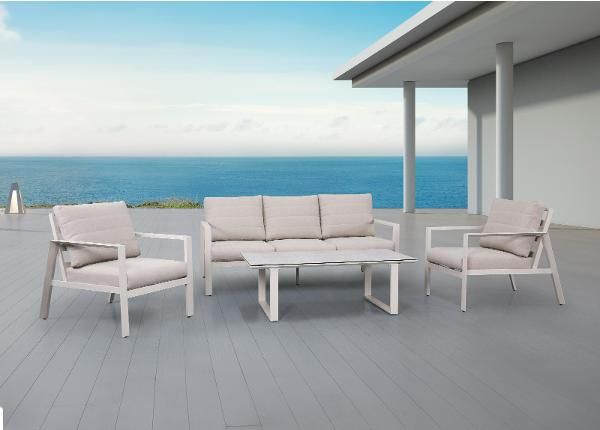 Aiamööbli komplekt Girona laud+diivan+2 tugitooli