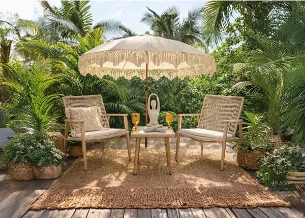 Aiamööbli komplekt Pisa laud+2 tooli, hall