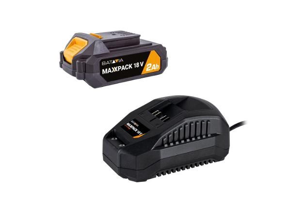 Batavia Maxxpack 18V stardikomplekt (2,0Ah aku + 2,4A laadija)