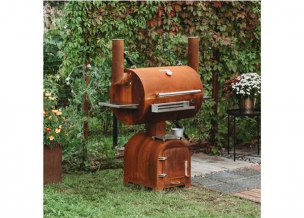 BBQ-suitsuahi Cor-Ten terasest GrillSymbol Smoky Beast