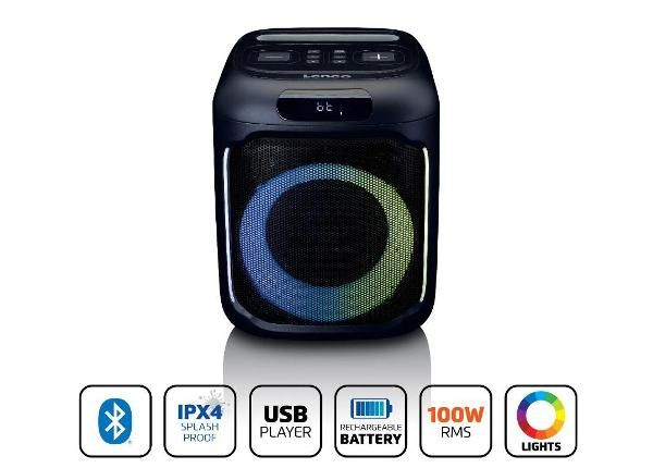 Bluetooth kõlar Lenco PA100BK, must