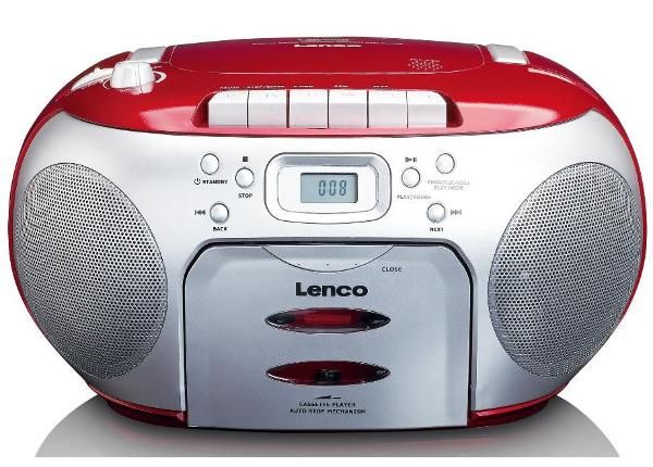CD-raadio kassetimängijaga Lenco SCD420RD, punane