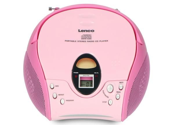 CD-raadio Lenco, roosa