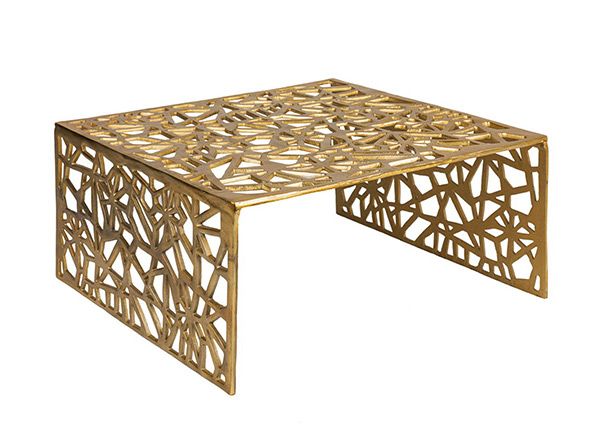 Diivanilaud 60x60 cm, kuldne