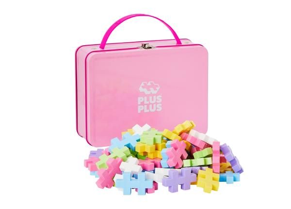 Ehitusklotsid PlusPlus BIG metallist kohvris, Pastell mix, 70 tk