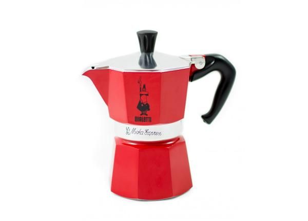 Espressokann Bialetti Moka Express 6 tassile, punane