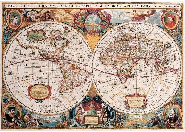 Fliis fototapeet Antique Map From 1630