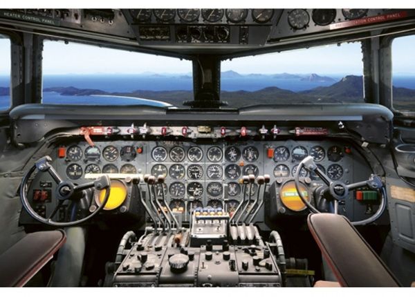 Fliis fototapeet Cockpit view