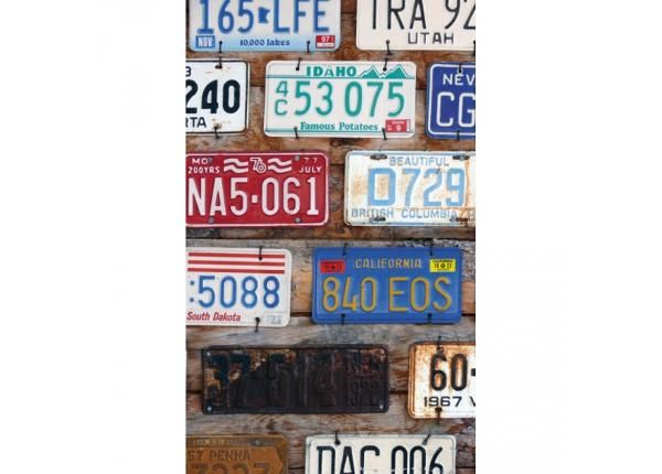 Fliis fototapeet Plate numbers