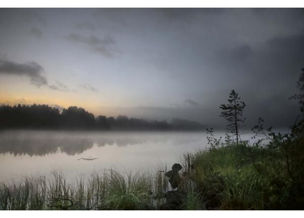 Fliis fototapeet Rural Sweden Lake