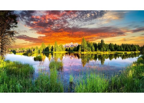 Fliis fototapeet Snake River In Wyoming