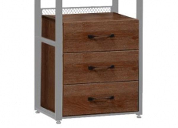 Garderoobisüsteemi 3-ne sahtliboks (60 cm, tume)