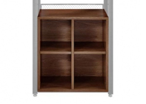 Garderoobisüsteemi 4-ne jalatsiriiul (60 cm, tume)