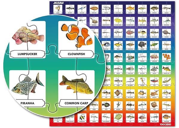 Jigsaw Quiz pusle viktoriiniga Fish