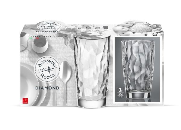 Joogiklaas Diamond 47 cl, 3 tk