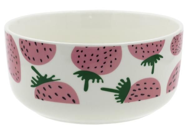 Kauss Roosad maasikad d.14 cm, 6 tk