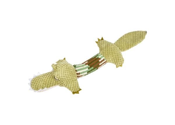Koera mänguasi krokodill 25x26x9 cm khaki