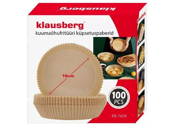 Kuumaõhufritüüri küpsetuspaberid 100 tk, 16 cm