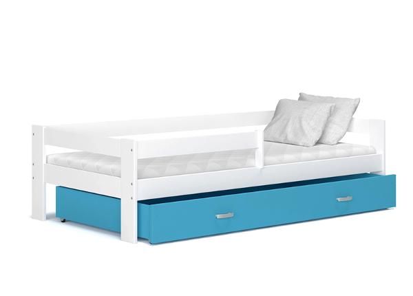 Lastevoodi komplekt 80x190 cm, valge/sinine