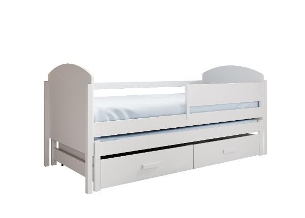 Lastevoodi väljatõmmatava lisavoodiga Olen madratsitega 90x200 cm